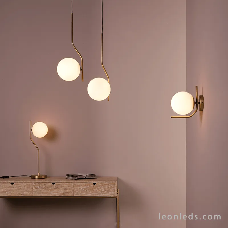 Applique dorée ou noire Maui ACB Lighting | LeonLeds.com