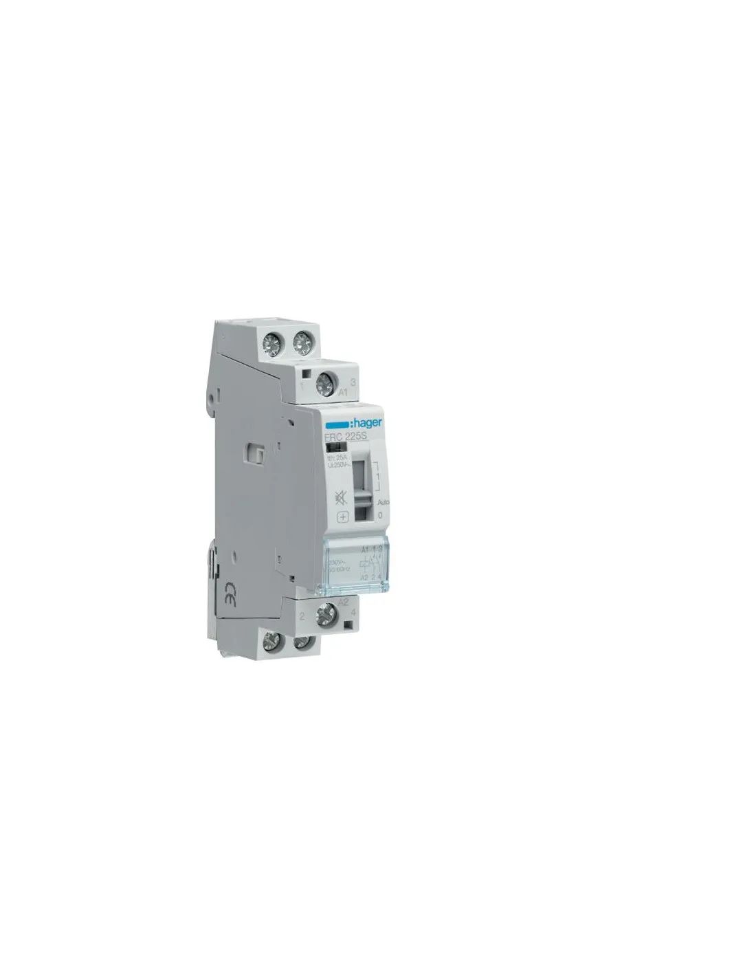 Contacteur Silencieux à commande manuelle 25A 2F 230V HAGER ERC225S