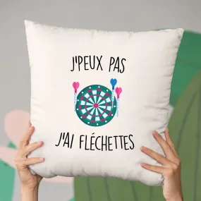 Coussin J'peux pas j'ai fléchettes
