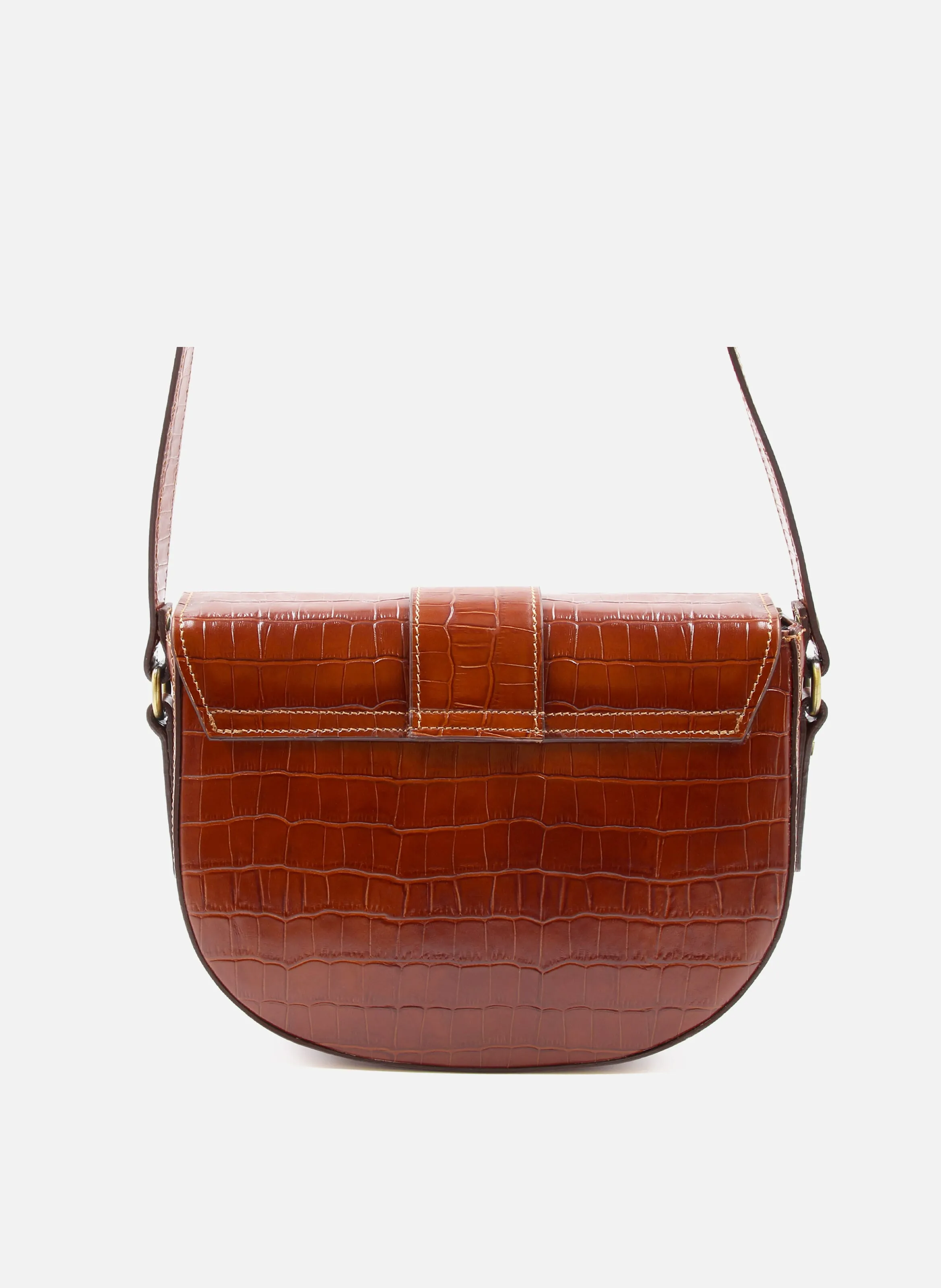 JULES & JENN  Sac boucle cuir imprimé - Marron