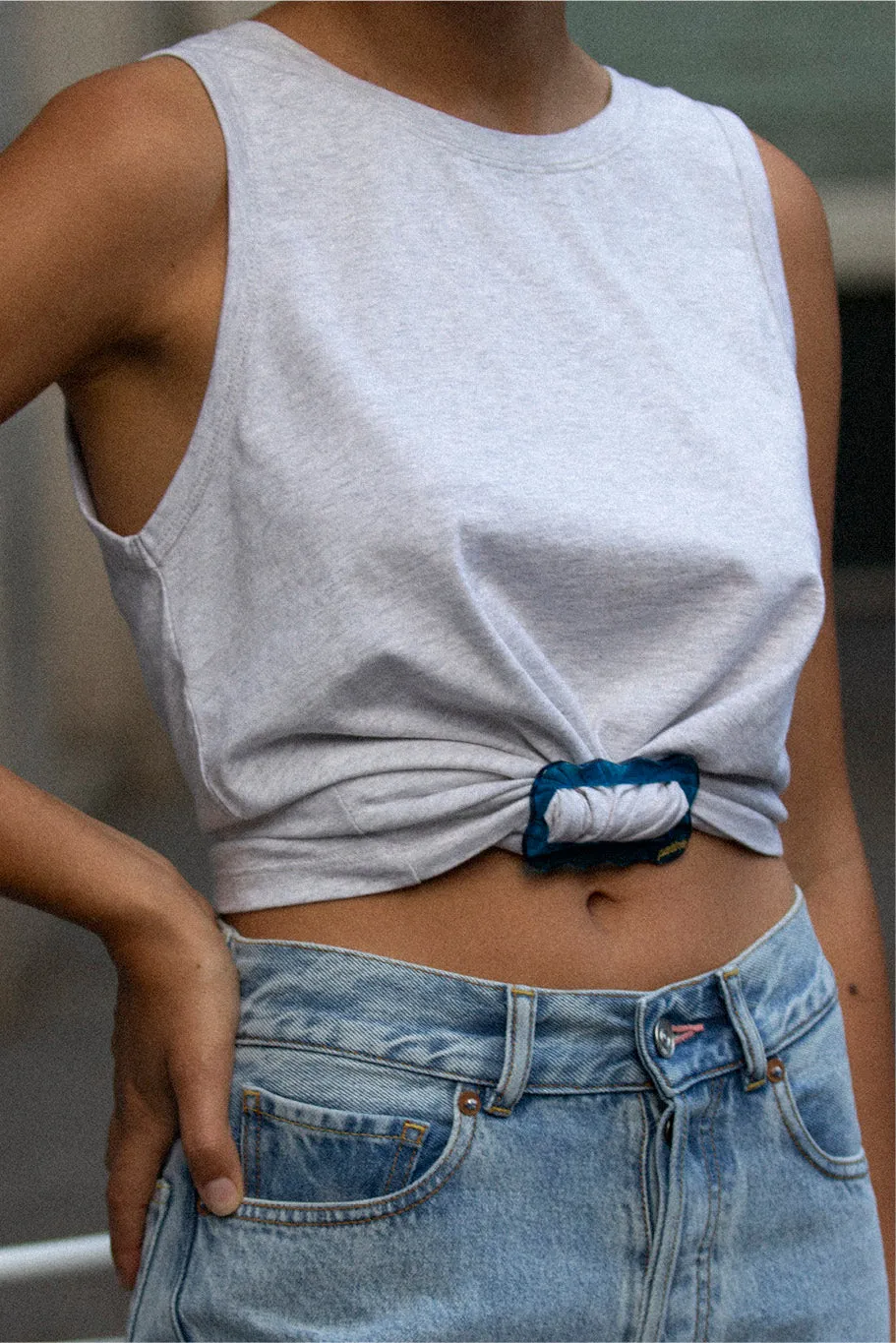 La Boucle Anita Bio-acétate Rectangle Blue