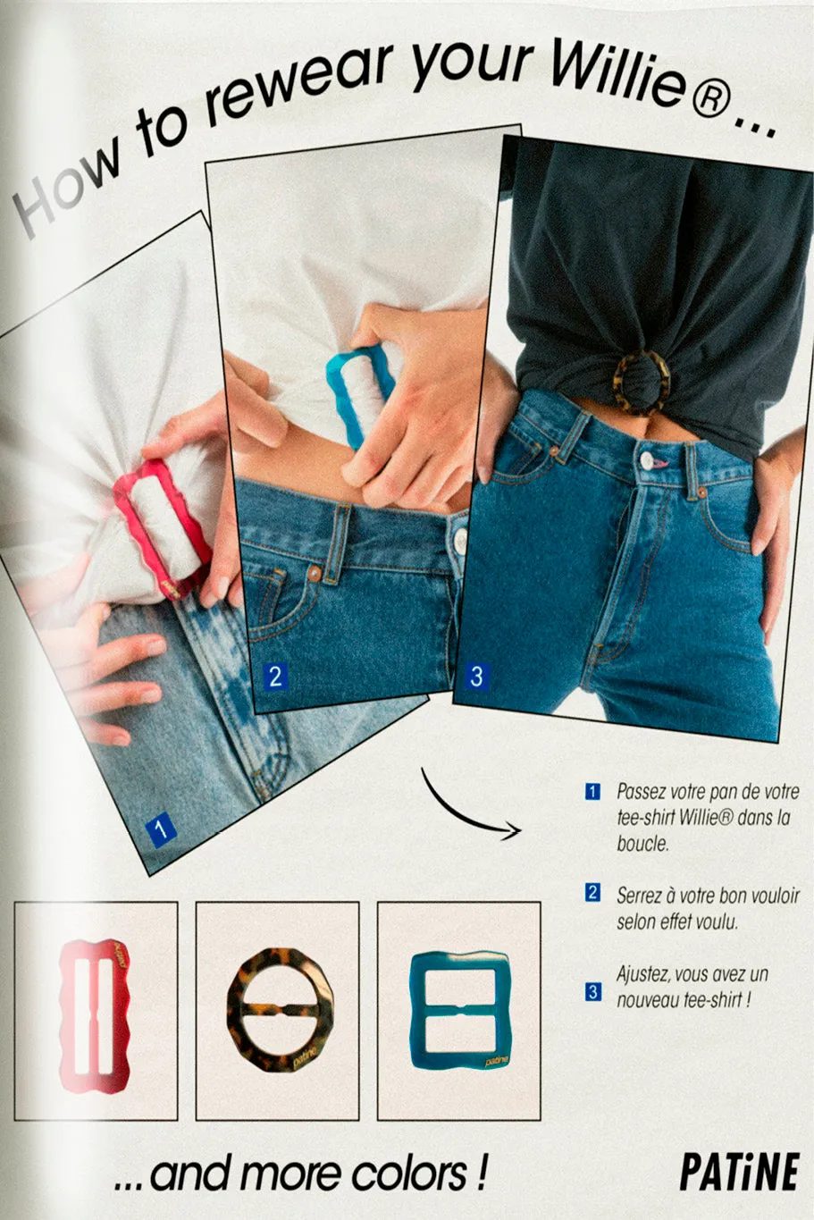 La Boucle Anita Bio-acétate Rectangle Blue