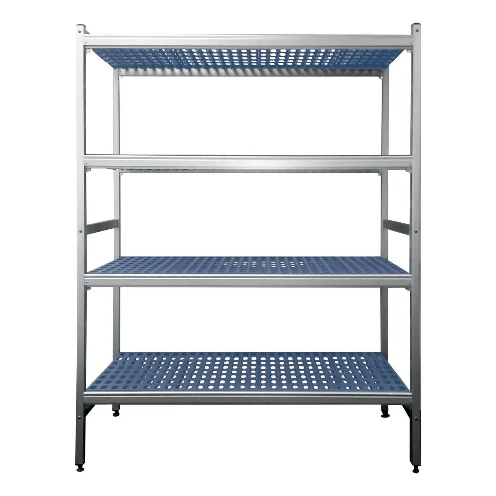 Rayonnage aluminium eco 4 niveaux clayettes