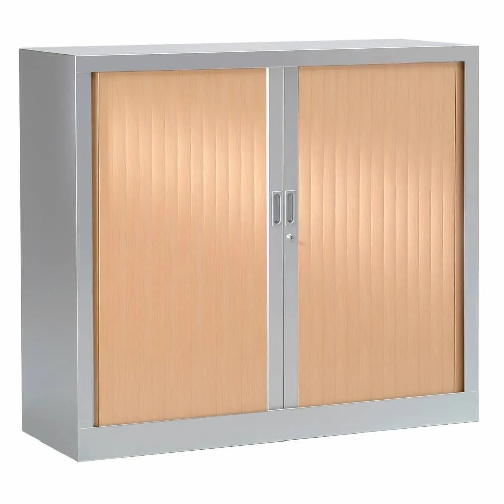 Réhausse armoire aluminium rideaux hêtre