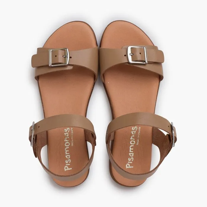 Sandales large boucle sur le cou-de-pied