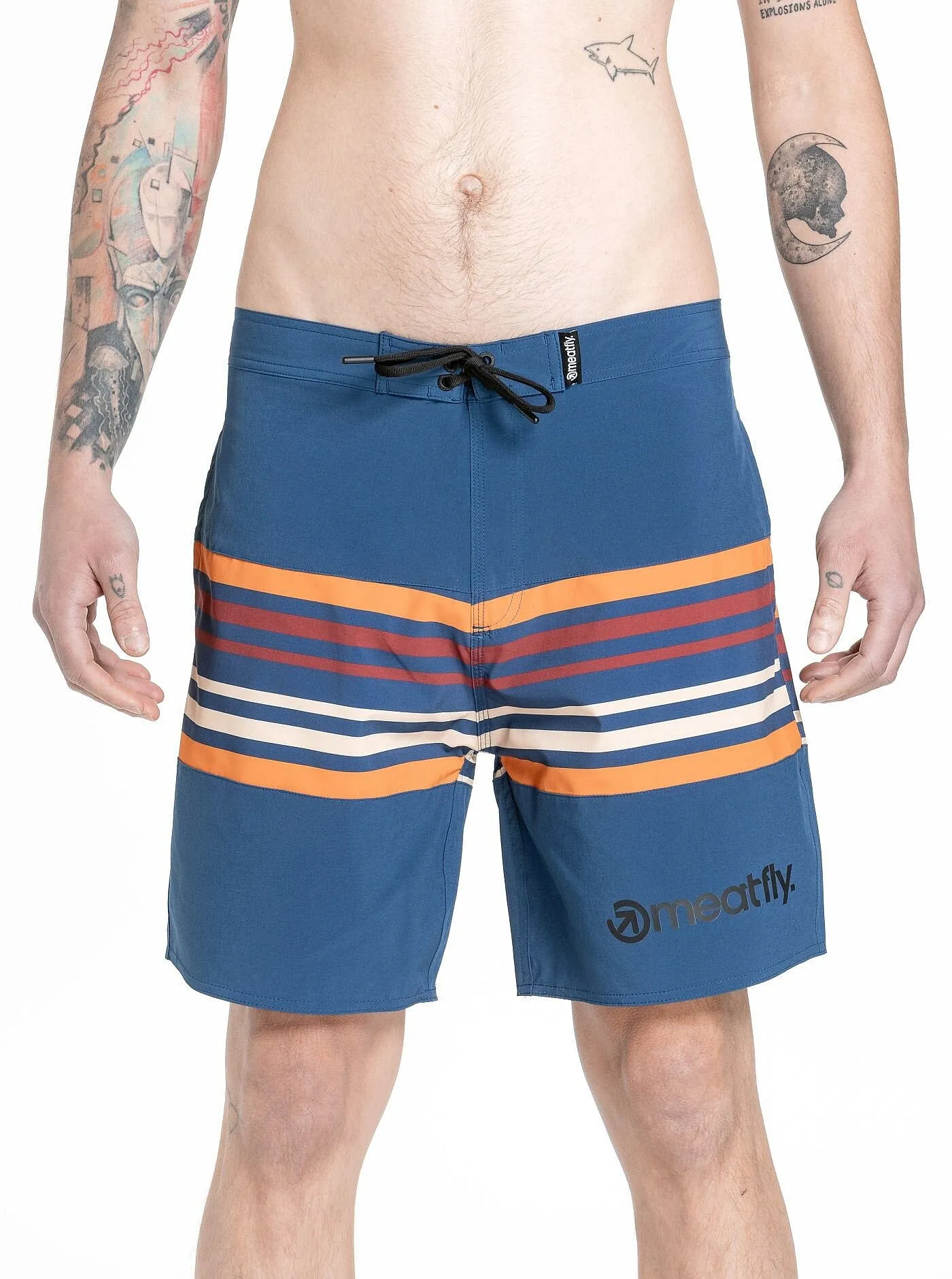 Short de bain Meatfly Ernie 19 - Stripes Navy - men´s